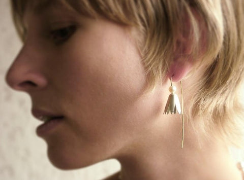 Blue bell earrings