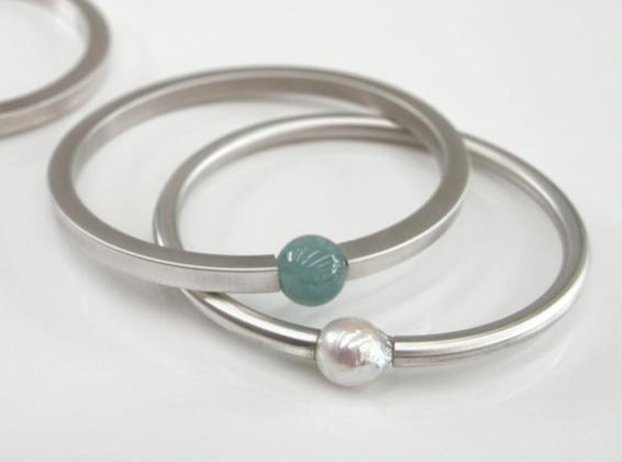 Aquamarine bangle